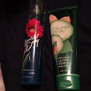 Bath and body lotion and body spray beautiful